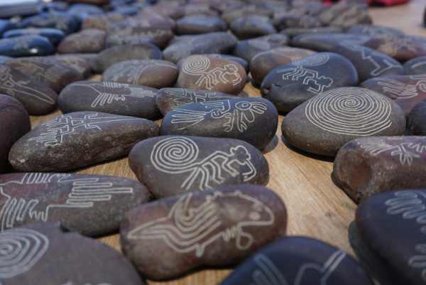 Souvenir stones of the famous Nazca lines