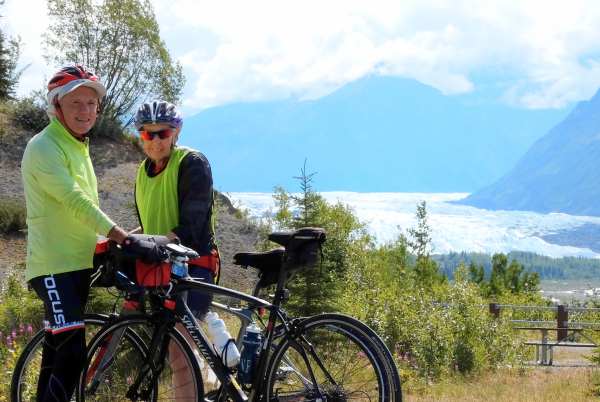 Rod and Diane with Matanuska Glacier behind