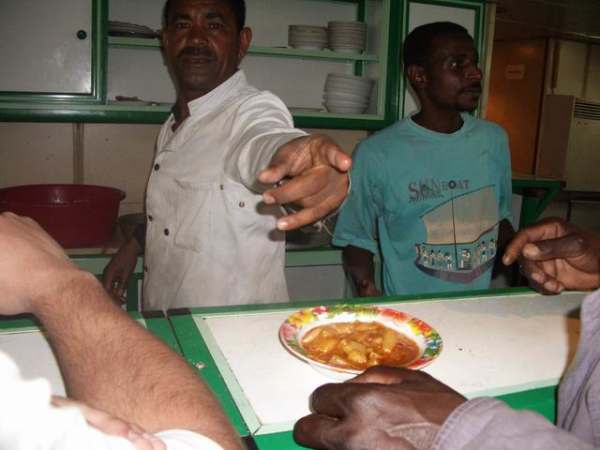 Food on ferry boat