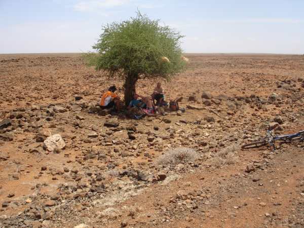 TDA riders take a break in Northern Kenya