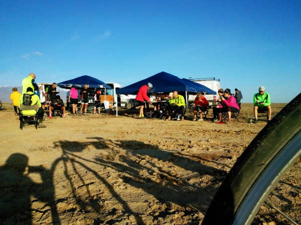 Early morning breakfast at desert camp