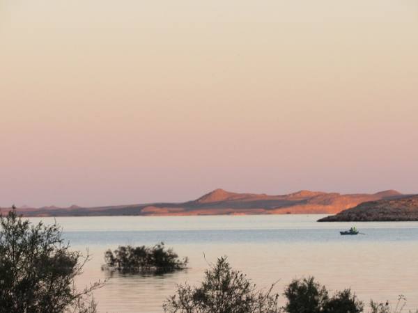 lake nasser at dusk