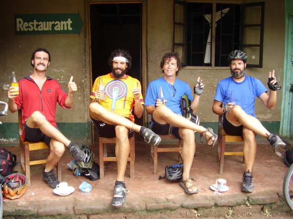 TDA riders at coke stop