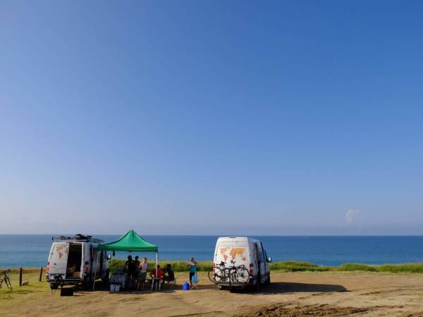 Lunch by the Pacific Ocean