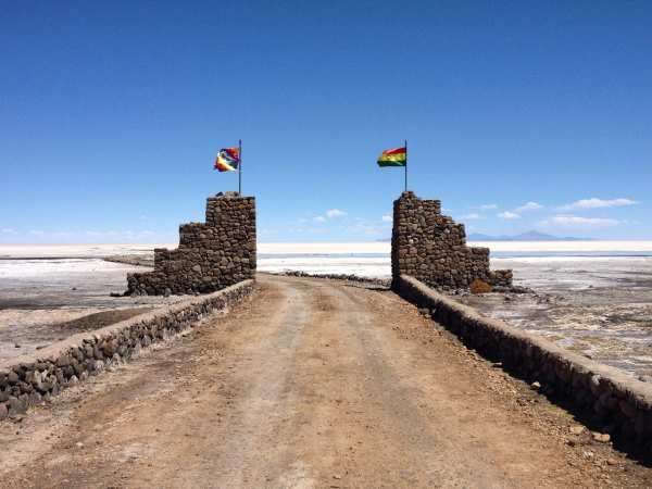 The entrance of the salt flats from Coquenza