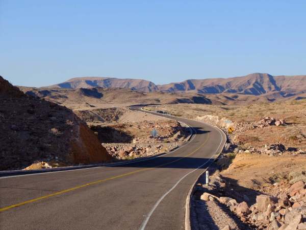 The smooth roads and beautiful scenery of northern Baja