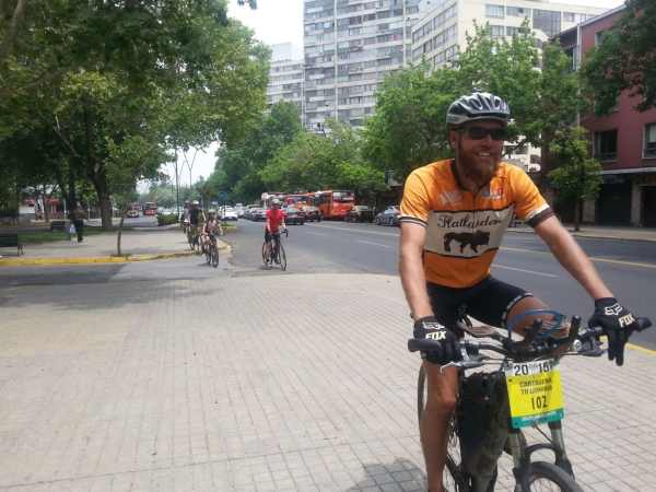 Jason happy to arrive in Santiago