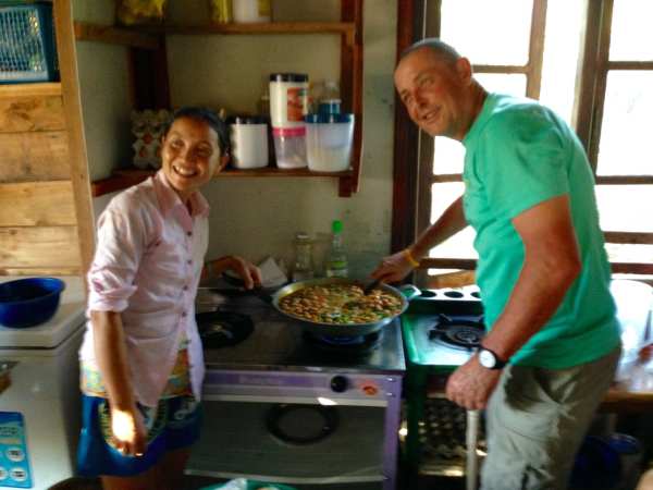 Danie jelps put in the kitchen