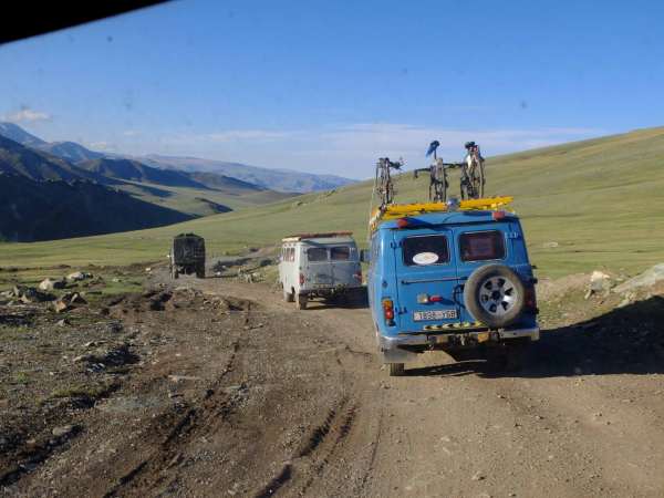 The last ride of the Mongolian support vehicles