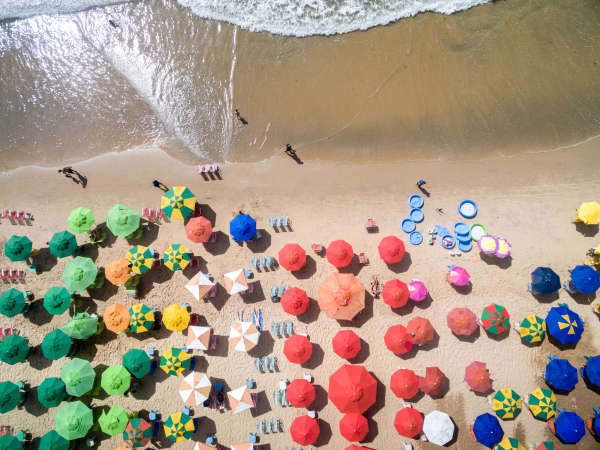 Brazilian beach umbrellas