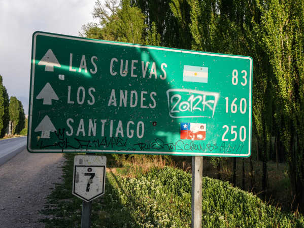 Ready to cross the border in to Chile