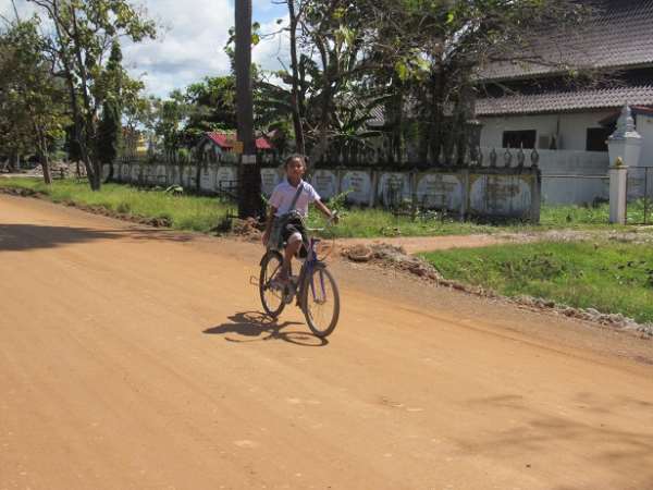 cycling home from school