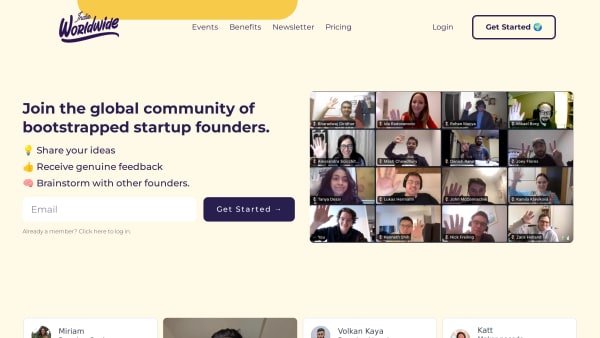 Indie Worldwide's website screenshot
