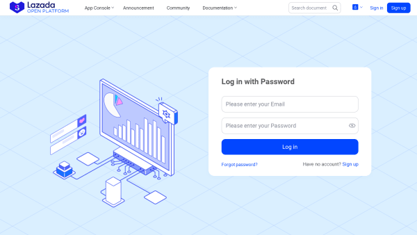 Lazada's website screenshot