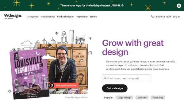 99designs's website screenshot