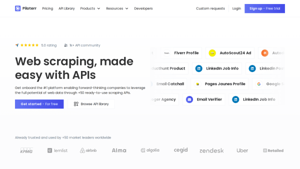 Piloterr's website screenshot