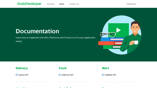 Grab's website screenshot