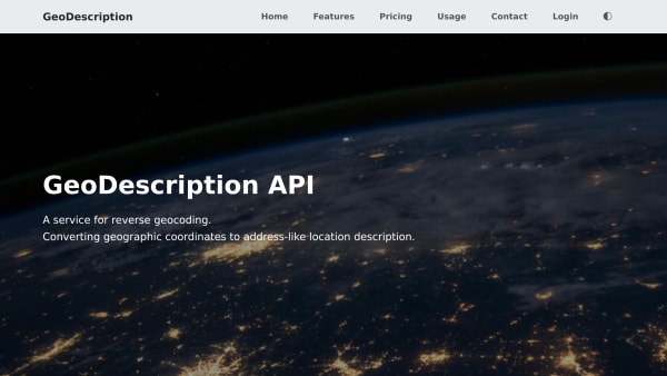 GeoDescription's website screenshot
