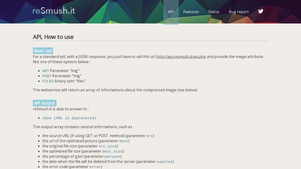ReSmush.it's website screenshot