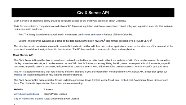 BCLaws's website screenshot