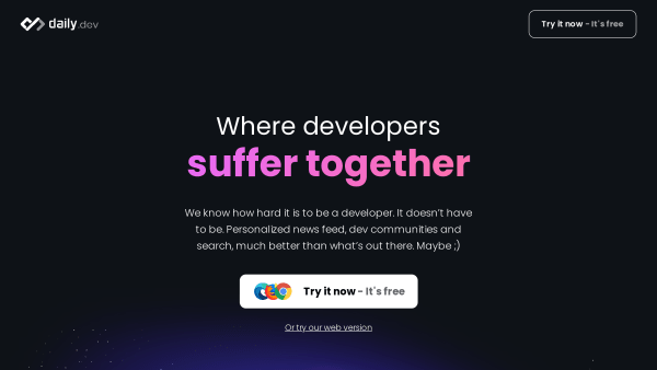 daily.dev's website screenshot