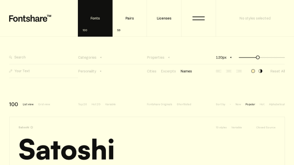 Font Share's website screenshot