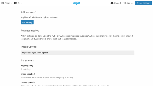 Imgbb's website screenshot