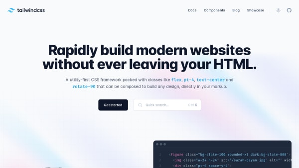 Tailwind CSS's website screenshot