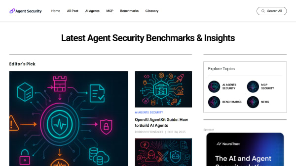 Agent Security's website screenshot