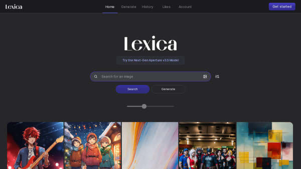 Lexica's website screenshot