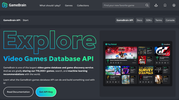 Game Brain's website screenshot