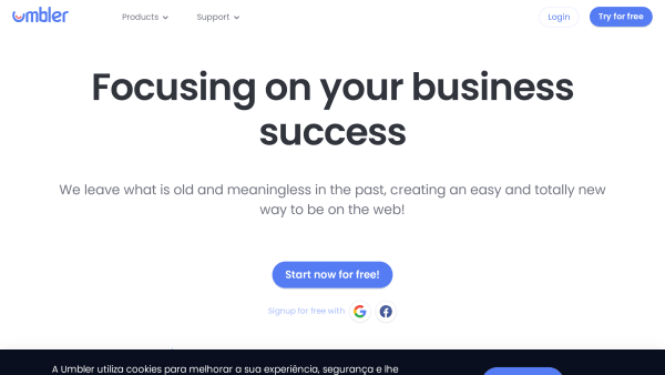 Umbler's website screenshot