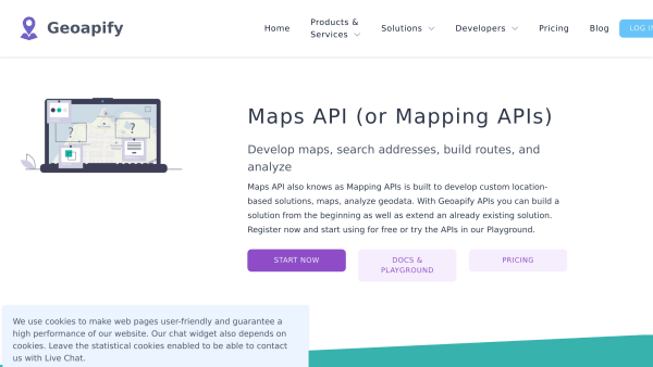 Geoapify's website screenshot