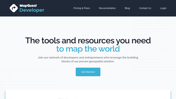MapQuest's website screenshot