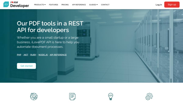 iLovePDF's website screenshot