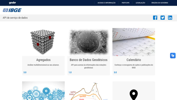 IBGE's website screenshot