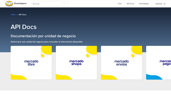 Mercadolibre's website screenshot