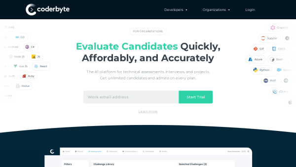 Coderbyte's website screenshot