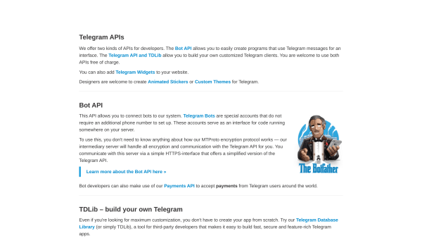Telegram MTProto's website screenshot