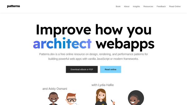 Patterns.dev's website screenshot