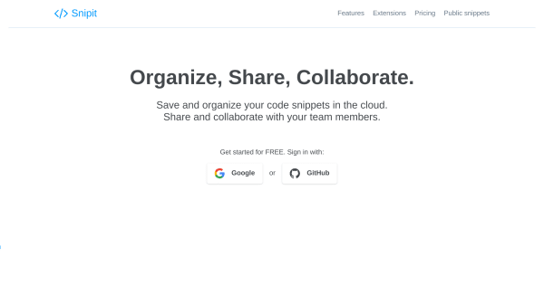 Snipit's website screenshot