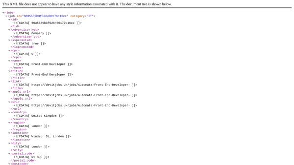 DevITjobs UK's website screenshot