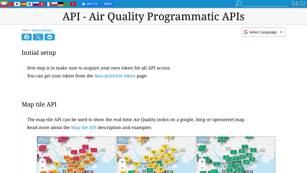 AQICN's website screenshot