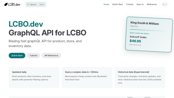 LCBO's website screenshot