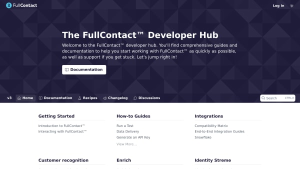 Full Contact's website screenshot