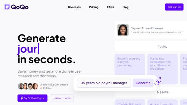 QoQo AI's website screenshot