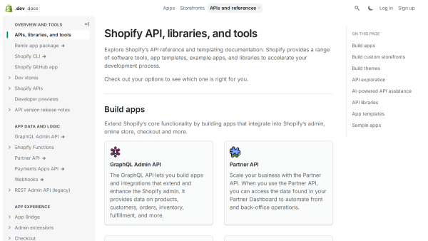 Shopify's website screenshot