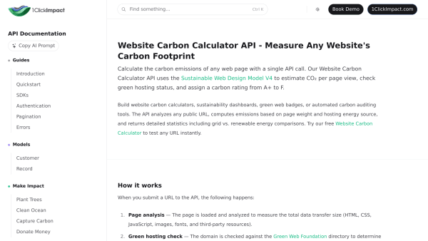 Website Carbon's website screenshot