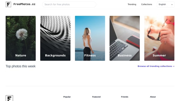 FreePhotos.cc's website screenshot