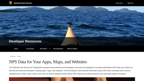 National Park Service, US's website screenshot